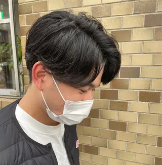 ショート パーマ メンズ 永井 悠大のヘアスタイル