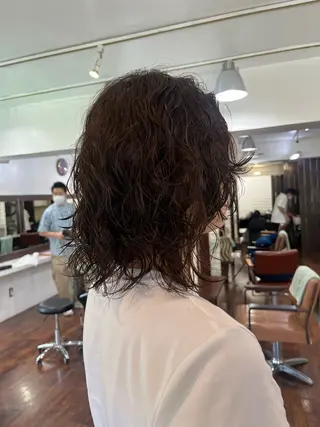 ミディアム 似合わせパーマ/ 山本銀次郎のヘアスタイル