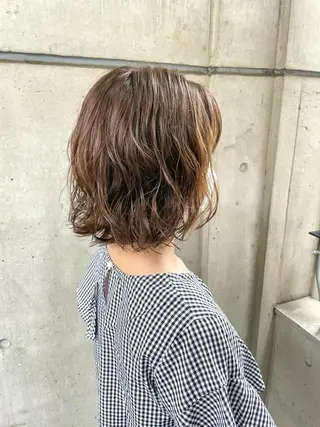 ミディアム パーマ 銀座No.1髪質改善 縮毛矯正/本木のヘアスタイル