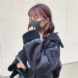 ミディアム カラー なかの たくみのヘアスタイル