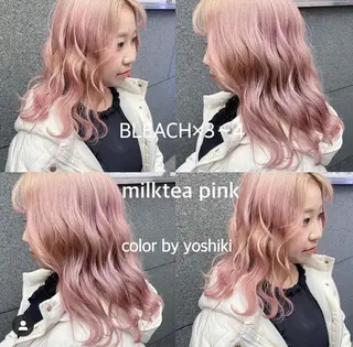 セミロング カラー 🧡色落ちまで2度綺 麗なカラー🧡ヨシキのヘアスタイル