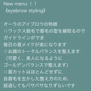 メンズ マツエク・マツパ ora'93~hair&eyelash~所属・平井 千佳の眉毛・アイブロウイメージ