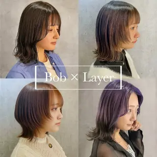 ミディアム カラー 【nui 茨木】 清水優のヘアスタイル