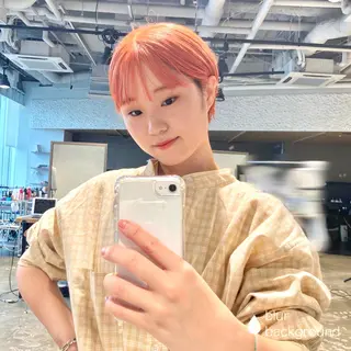 ショート カラー 暖色/艶髪/ボブ/ ショート/Ayaのヘアスタイル