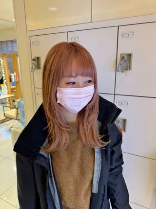 セミロング カラー こばりん🌟/ボブ /イヤリングカラーのヘアスタイル