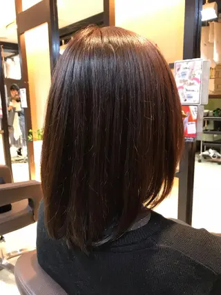ミディアム ❣️大人色気レイヤー 美髪縮毛 金山❣️のヘアスタイル
