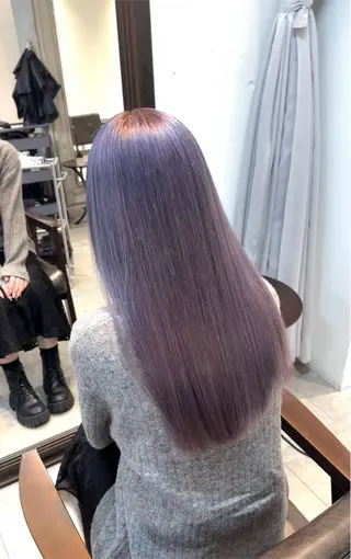 ミディアム カラー パーマ ヘアアレンジ ブリーチカラー🤍 颯馬🐈‍⬛のヘアスタイル