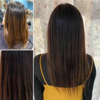 セミロング カラー くせ改善師 髪質改善師ゴトウのヘアスタイル