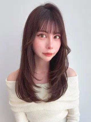 セミロング 似合わせ松本 容政のヘアスタイル