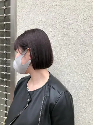 ショート ボブ♡柔らかいカラー 實松栞理のヘアスタイル