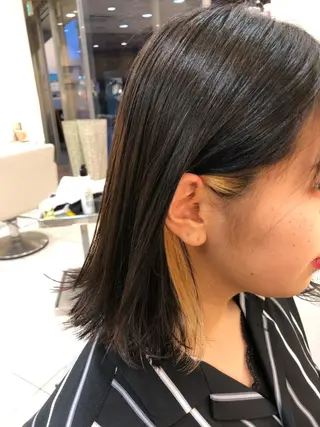 ミディアム カラー 神田 澪史のヘアスタイル