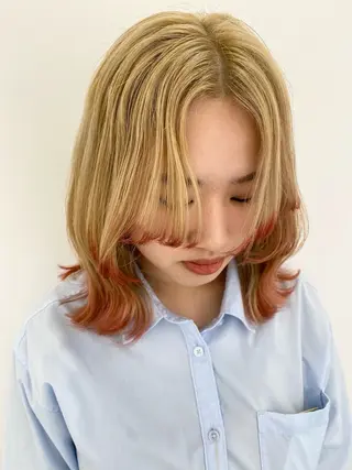セミロング 丸山 純奈のヘアスタイル
