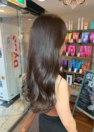 セミロング カラー 矢野 晃平のヘアスタイル