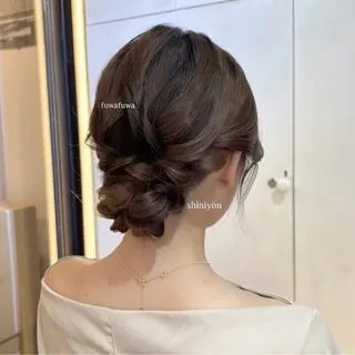 セミロング ヘアアレンジ 梅田/透明感カラー 🤍narumiのヘアスタイル