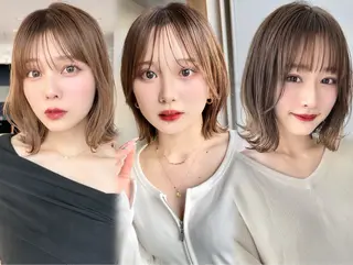 ショート じょー／ボブ カット/白髪ぼかしのヘアスタイル