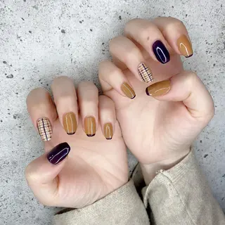 セミロング カラー パーマ ヘアアレンジ メンズ キッズ ネイル マツエク・マツパ Salon Ｋのネイルデザイン