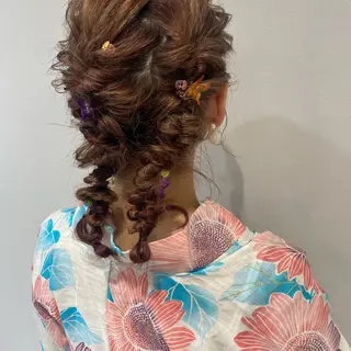 ミディアム ヘアアレンジ 久保田 茜のヘアスタイル