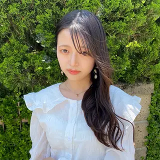 ロング カラー 水谷 優華のヘアスタイル