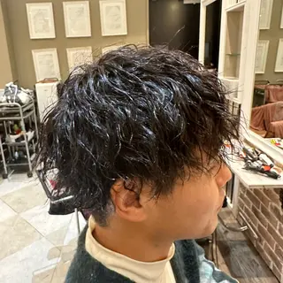 ショート パーマ メンズ 石井秀二郎メンズ パーマ京都河原町のヘアスタイル