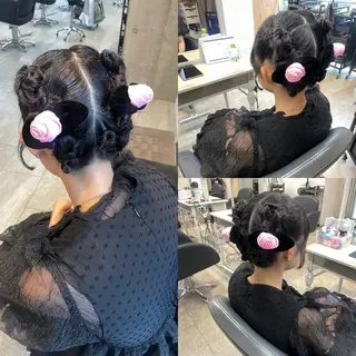 セミロング ヘアアレンジ 美髪× ヘアセット✨Araiのヘアスタイル