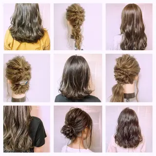 セミロング カラー ヘアアレンジ Satsuki ✂︎♡のヘアスタイル