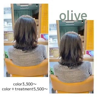 ミディアム カラー パーマ ヘアアレンジ 🌈艶カラーリスト 🌈井原円袈🌈のヘアスタイル