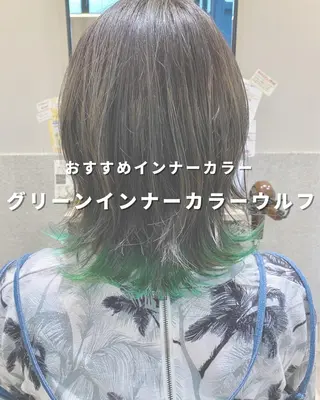 ミディアム カラー 長津 健一郎のヘアスタイル