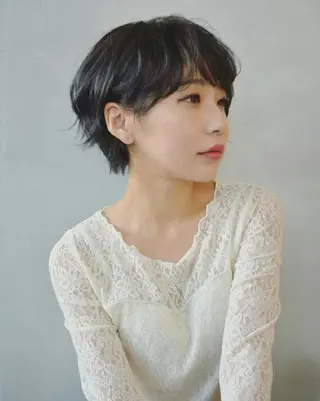 ショート カラー パーマ 青木 みなのヘアスタイル