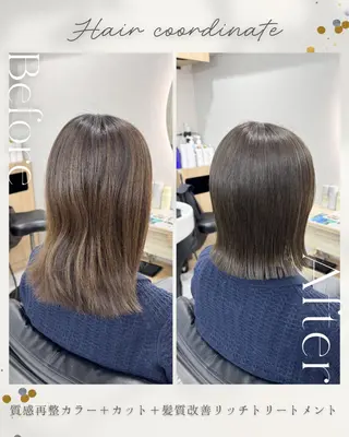 ミディアム カラー 髪質改善&Spa fee 南越谷店2号店所属・髪質改善💍 natsukiのヘアスタイル