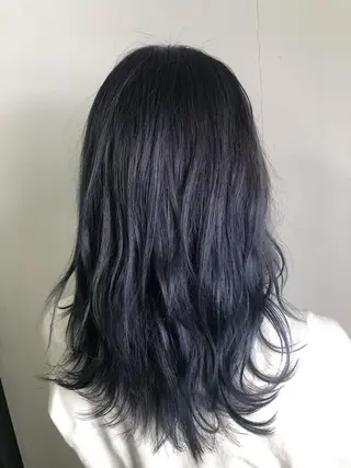 セミロング カラー 竹下 了史のヘアスタイル