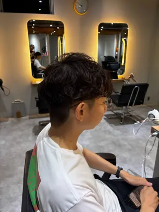 パーマ メンズ ハイトーン/アレンジ 🎀アオイ🎀のヘアスタイル