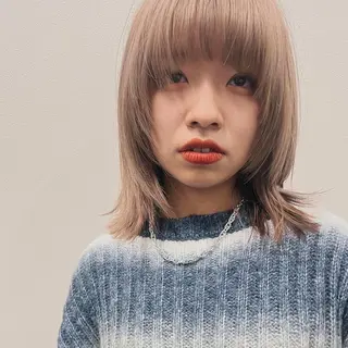 ミディアム カラー ヨシモトリョウ 髪質改善/美髪のヘアスタイル