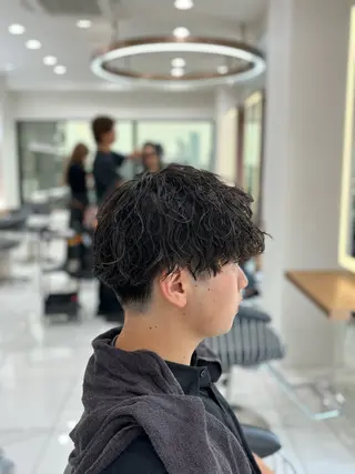 パーマ メンズ メンズパーマ/ メンズカット/仙田旭のヘアスタイル