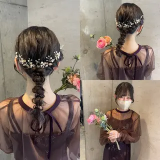 セミロング ヘアアレンジ 美髪× ヘアセット✨Araiのヘアスタイル