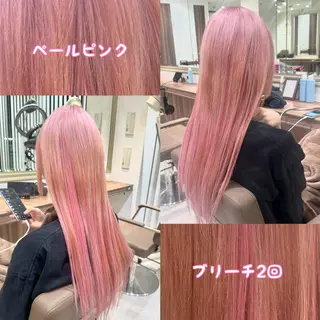 ロング カラー 雅/ダブルカラー/ 白髪ぼかしハイライトのヘアスタイル