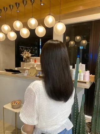 カラー りな💗垢抜け前髪/ レイヤー💗縮毛矯正のヘアスタイル