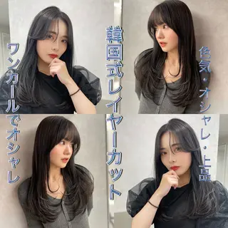 ロング カラー レイヤー/縮毛矯正 のマスター【タケル】のヘアスタイル