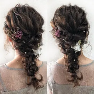 ロング ヘアアレンジ 角田 安のヘアスタイル