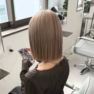 ミディアム カラー 中明度カラー/ ベージュ/noaのヘアスタイル