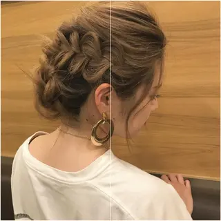 ロング ヘアアレンジ 全席個室 暖色カラー Zina松園優香🌸のヘアスタイル