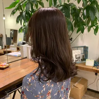 ミディアム カラー 【完全個室】髪質改善 暖色カラー/山崎唯奈のヘアスタイル