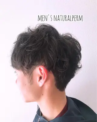 ミディアム カラー パーマ メンズ 年間1500人担当 代表　南一路のヘアスタイル
