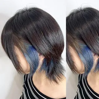 ショート カラー JuNブリーチに 縮毛矯正するプロのヘアスタイル