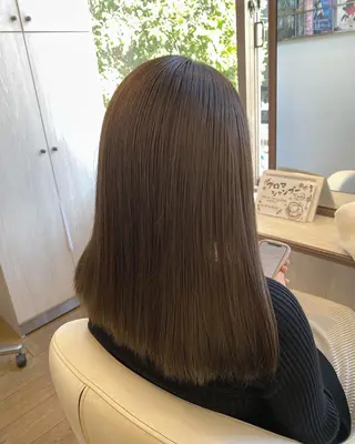 セミロング カラー 艶感🫧透明感カラー YUKARIのヘアスタイル