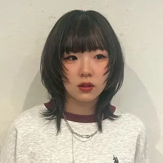 ミディアム 奈那美🌸 韓国ヘア🌸透明感のヘアスタイル