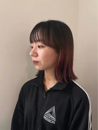 ミディアム カラー 透明感カラー/中崎町 fukaのヘアスタイル