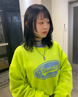 セミロング ヨシモトリョウ 髪質改善/美髪のヘアスタイル