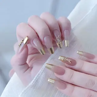 ネイル フィルイン・深爪矯正 長さ出し🎀のネイルデザイン