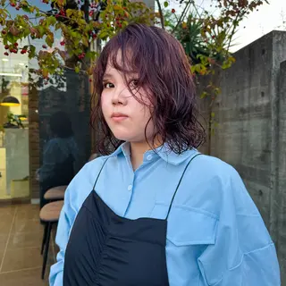 ミディアム パーマ パーマモデル募集中 渥美翔人のヘアスタイル