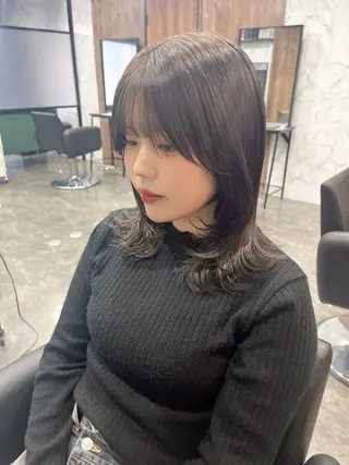 ミディアム カラー ヘアアレンジ 🤍清楚系 韓国レイヤー🤍拓朗のヘアスタイル